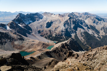 Wall Mural - The Blue Lake seen from the summit of Mount Sneffles in Colorado. 