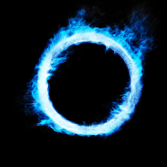 Poster - abstract energy ring portal effect. perfect for overlay or logos. energy particle flowing within a r