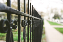Wrought Iron Fence On A Street