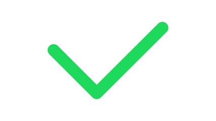 Poster - animation of checkmark icon. Check,   tick; yes; vote  video footage, 4K	