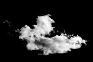 Poster - white cumulus cloud isolated on black background
