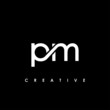 PM Letter Initial Logo Design Template Vector Illustration