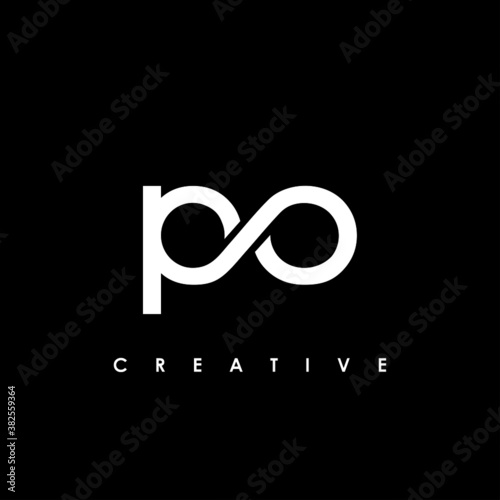 Cuadros en Lienzo PO Letter Initial Logo Design Template Vector Illustration