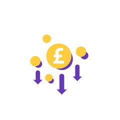 Poster - cost reduction, minimising icon with pound