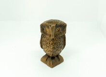 Carved Wooden Owl For Decoration
