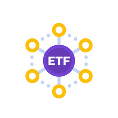 Wall Mural - ETF, exchange traded fund vector