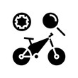© vectorwin - complex bike maintenance glyph icon vector. complex bike maintenance sign. isolated contour symbol black illustration