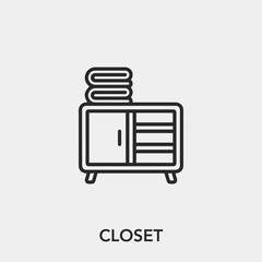 Poster - closet icon vector sign symbol