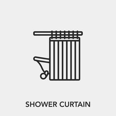 Poster - shower curtain icon vector sign symbol