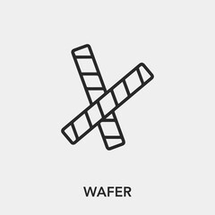 Poster - wafer icon vector sign symbol