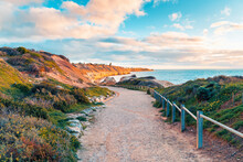 Iconic Port Willunga Beach Access Track At Sunset, South Australia