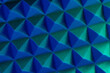 Abstract pyramid background in colored light. Sound insulation material