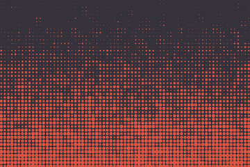 Wall Mural - abstract background pattern made with halftone circles / dots. modern, simple vector art in orange c