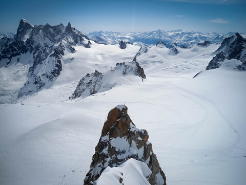 Amiazing mountains in the Mont Blanc massif