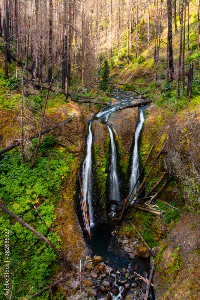 Triple Falls in the Columbia River Gorge Stock Photo | Adobe Stock