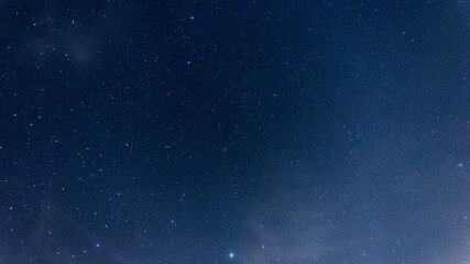 stars in the blue sky at night
