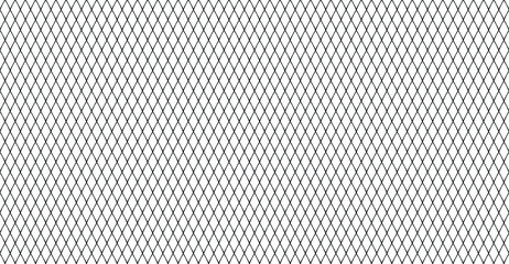 Illustration of diamond shape mesh texture. Seamless metal grid pattern in vector. Lattice mesh texture.