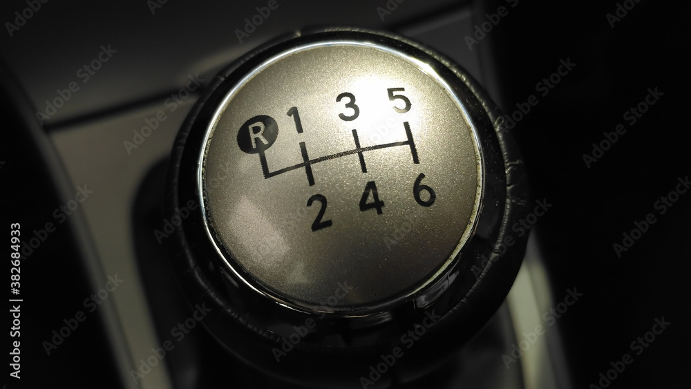 Gear lever shift handle of mechanical transmission gear box with six ...