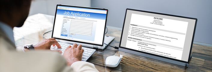 Poster - African Job Applicant Sending Resume