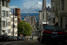 The Street In San Francisco City, West Coast, United States
