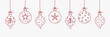 Christmas ball - hanging ornaments. Vector
