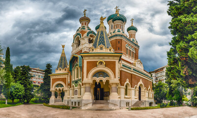 Wall Mural - The iconic St Nicholas Orthodox Cathedral, Nice, Cote d'Azur, France