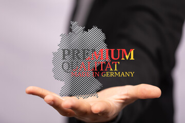 germany map digital outline silhouette 3d