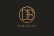 © Jerry - Abstract initial letter D and B logo, circle and letter CD combination, usable for branding and business logos, Flat Logo Design Template, vector illustration