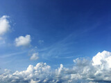 Fototapeta Niebo - blue sky with beautiful natural white clouds