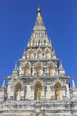 Pagoda Chedi liem temple in Wiang Kum Kam Chiang Mai Thailand.