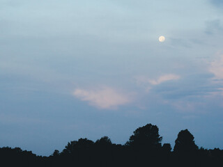 Wall Mural - moon over the mountains