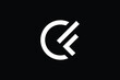 Minimal Innovative Initial CF logo and FC logo. Letter C F FC CF creative elegant Monogram. Premium Business logo icon. White color on black background