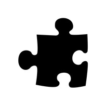 Puzzle Symbol On White Background.