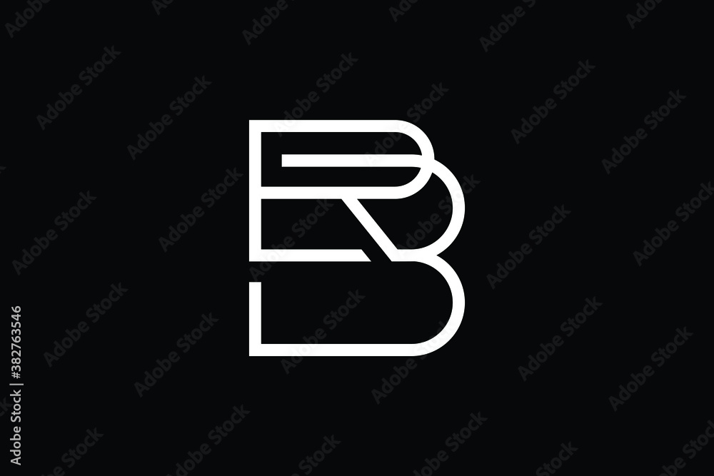 Minimal Innovative Initial BR logo and RB logo. Letter B R BR RB ...