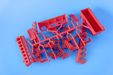 Canvas Print - Industrial injection molding press the manufacture of plastic parts