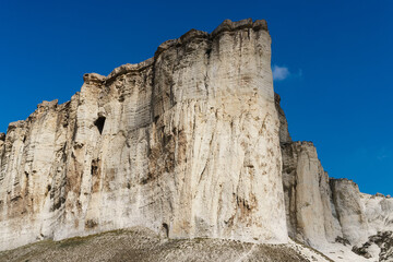 White rock Crimea against the blue sky.