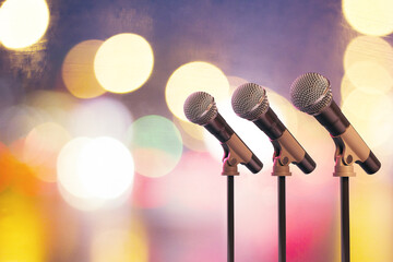 Poster - Microphone in concert hall