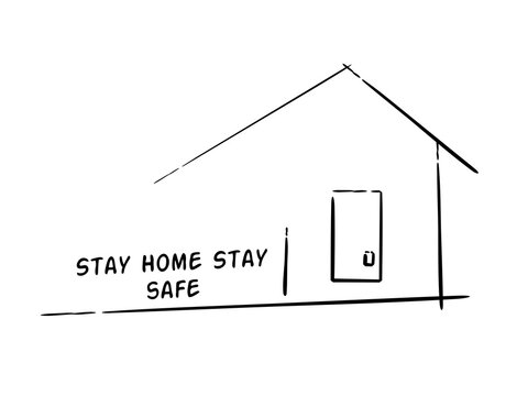 StayHome and brack the covid-19 Chain, Corona virus protection illustration image, StayHome safe family.