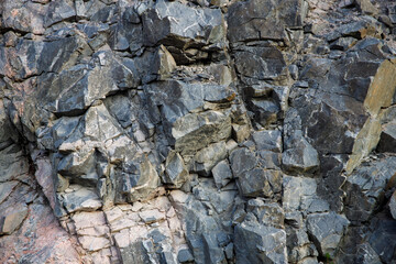 Poster - rock formations. stone background for designer