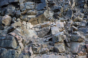 Poster - rock formations. stone background for designer