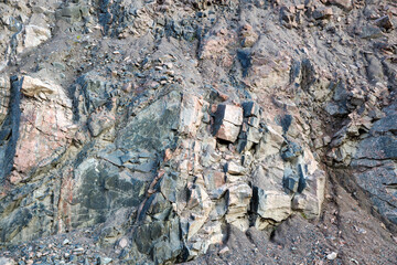 Poster - rock formations. stone background for designer