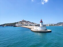 Ibiza City With Lighthouse By Day