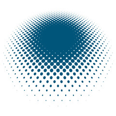 Aufkleber - Colorful halftone vector pattern, texture in 3d perspective. Circles, dots, screentone illustration. Freckle, stipple-stippling, speckles illustration. Pointillist vector art