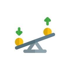 Poster - balance icon vector sign symbol. Flat design style modern vector illustration for web design and mobile concept.