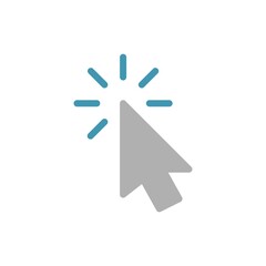 Poster - cursor click icon vector sign symbol. Flat design style modern vector illustration for web design and mobile concept.