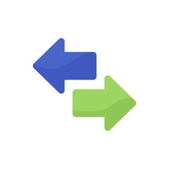 Poster - exchange arrows icon vector sign symbol. Flat design style modern vector illustration for web design and mobile concept.