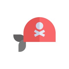Poster - bandana icon vector sign symbol. Flat design style modern vector illustration for web design and mobile concept.