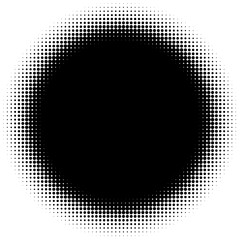 Aufkleber - Halftone vector pattern, texture. Circles, dots, screentone illustration. Freckle, stipple-stippling, speckles illustration. Pointillist vector art