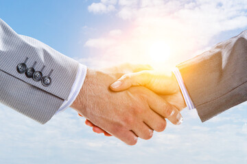 Wall Mural - Partnership concept. Image of handshake