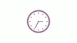 © MSH - Pink gray circle 12 hours clock icon on white background,clock icon